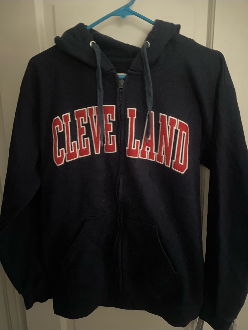 Cleveland Navy Full-Zip Hoodie Jacket